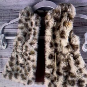 Faux Fur Leopard Print Vest